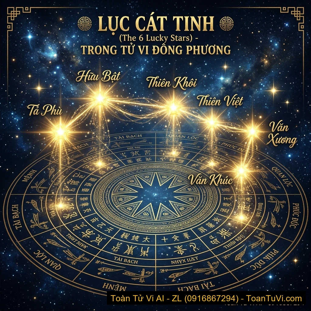 Lục Cát Tinh Trong Tử Vi: Sức Mạnh Hỗ Trợ Của 6 Sao Cát Tường